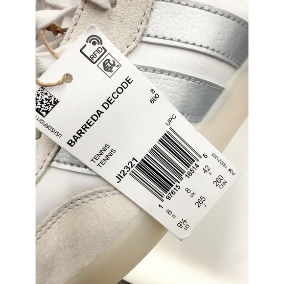 NWT Adidas Grey White Barreda Decode Tennis Sneakers, Size 9.5 - Picture 8 of 12